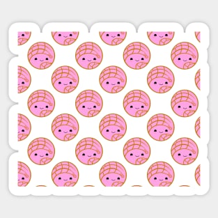 Cute Chibi Kawaii Pink Concha (Pan Dulce Art) Sticker